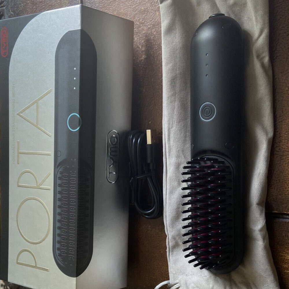 Tymo Porta Cordless, Travel, Friendly, USB Rechargeable, Hair Straightener Brush